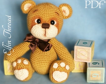 Hilo Elfin - Patrón PDF Amigurumi Oso de Peluche (Patrón PDF Oso crochet)