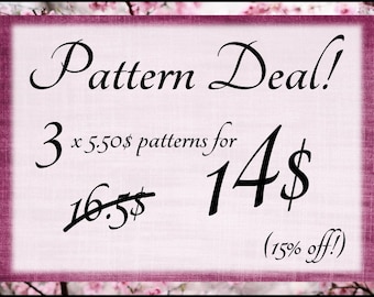 ¡Gran oferta de patrones! ¡Oferta patrón amigurumi! ¡15% de descuento!