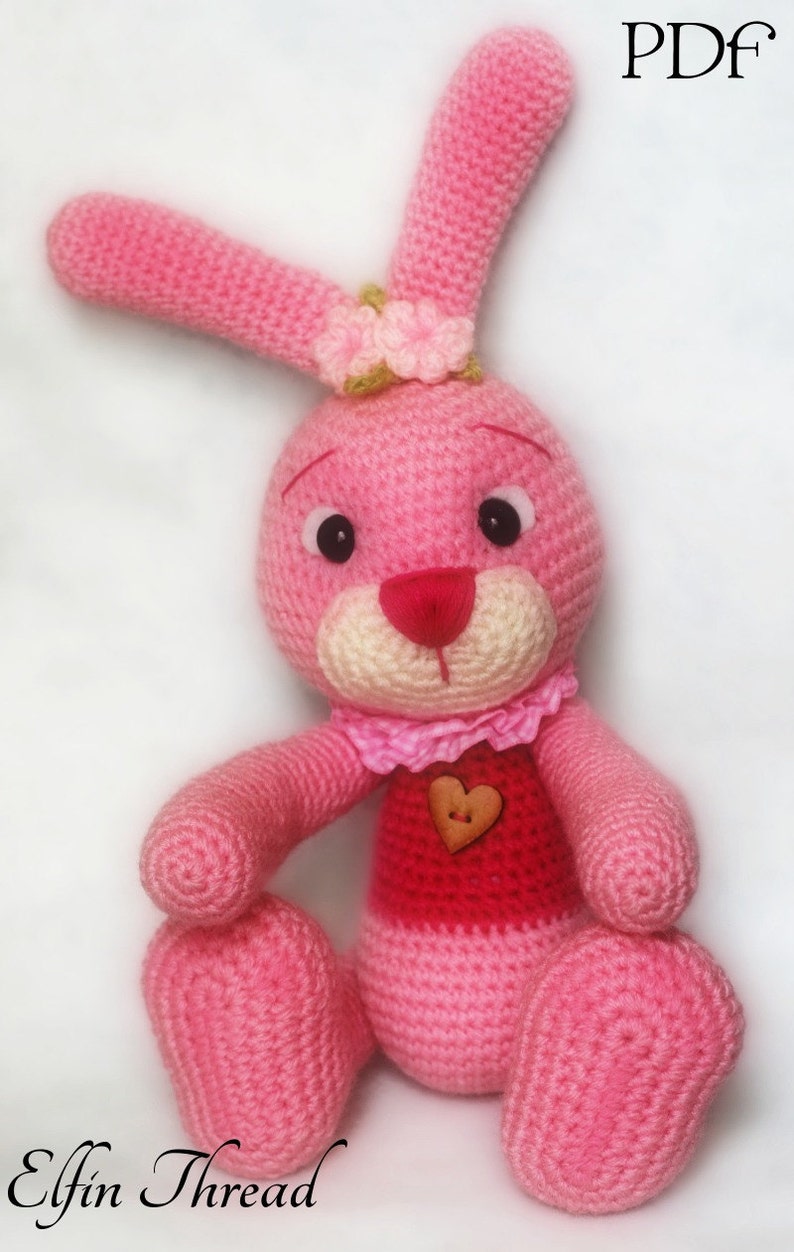 Elfin Thread Connie the Easter Bunny Amigurumi Pattern, crochet rabbit pattern PDF image 2