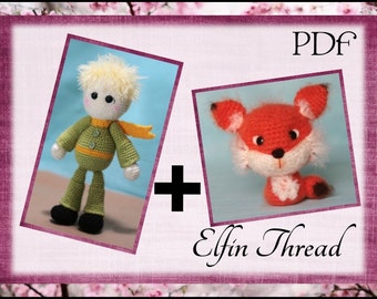 Elfin Thread - My Little Prince and his Fox Set Amigurumi Pattern (Crochet PDF Pattern)