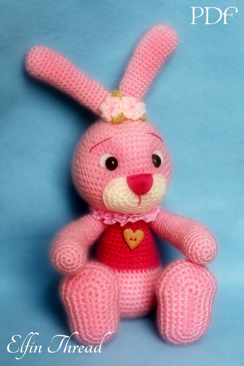 Elfin Thread Connie the Easter Bunny Amigurumi Pattern, crochet rabbit pattern PDF image 4