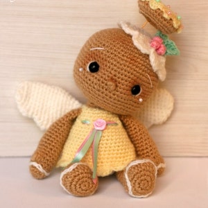 Elfin Thread Vintage Gingerbread Angel Cookie Amigurumi PDF pattern Gingerbread Crochet PDF Pattern image 4