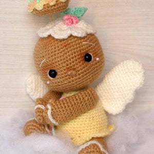 Elfin Thread Vintage Gingerbread Angel Cookie Amigurumi PDF pattern Gingerbread Crochet PDF Pattern image 2