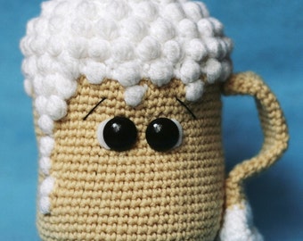 Elfin Thread - Draft Beer Amigurumi PDF Pattern (Crochet Chopp - Jar beer pattern)