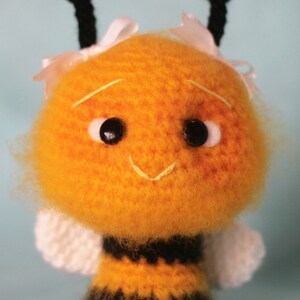 Elfin Thread MINI Fuzzy Bee Amigurumi PDF Pattern Mini fuzzy bee crochet pattern image 5