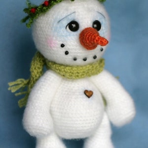 Elfin Thread Chubby snowman Amigurumi PDF Pattern Crochet Snowman pattern image 3