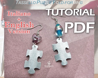 Tutorial Puzzle Piece earrings - pdf - ENGLISH Version