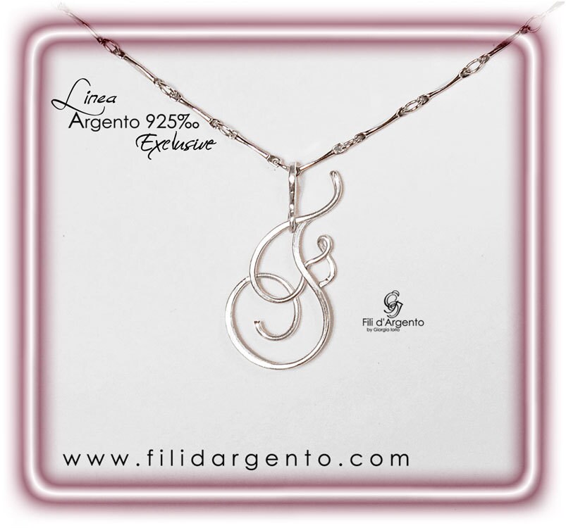 Initials Pendants Letter Necklace Wire 