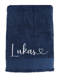 towel with name, personalized towel, bath towel, towel with heart, name with heart, bath towel name, gift towel name, towel embroidery, bath