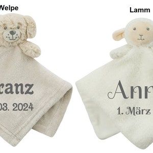 Baby cuddly blanket SELECTION embroidered with name personalized gift baptism birth many motifs colors cuddly blanket comforter image 10