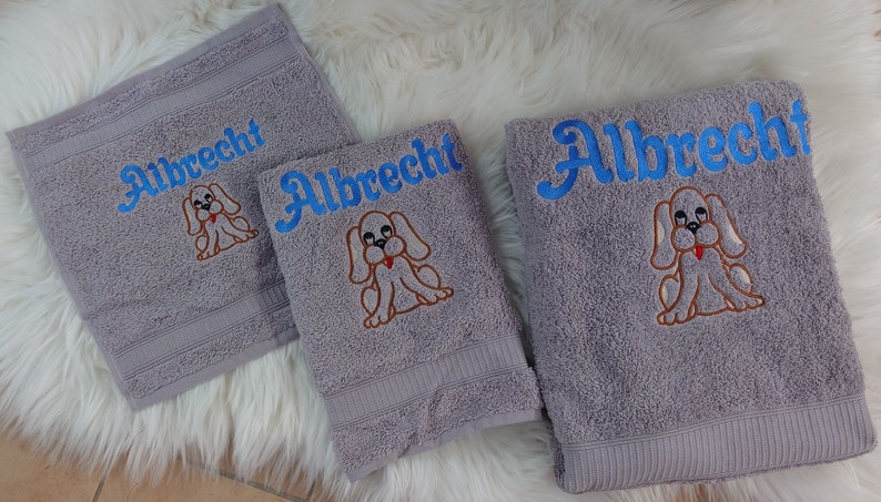 Handtuch Set 3 teilig bestickt mit Namen und Motiv Katze Kitten Kätzchen Badetuch Duschtuch Waschlappen Gästetuch Bild 10