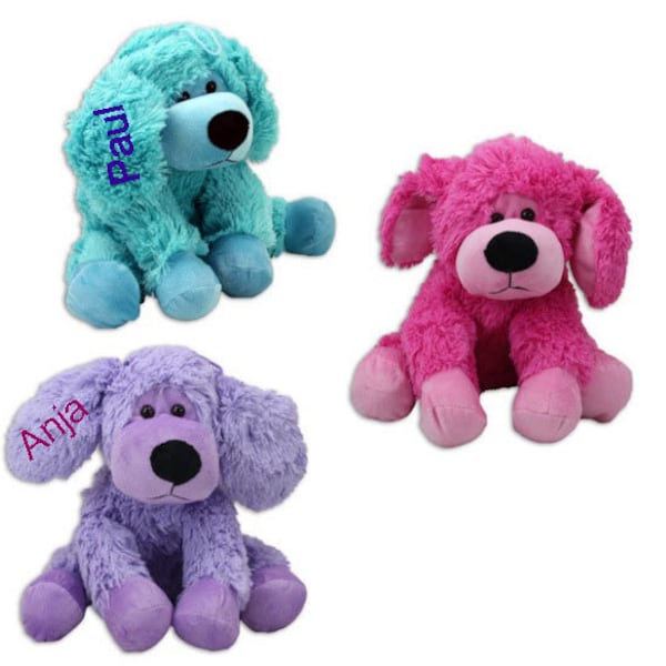 Plush - dog with name embroidered cuddly toy baby