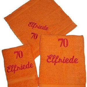 Towel Set embroidered with name 3-piece birthday