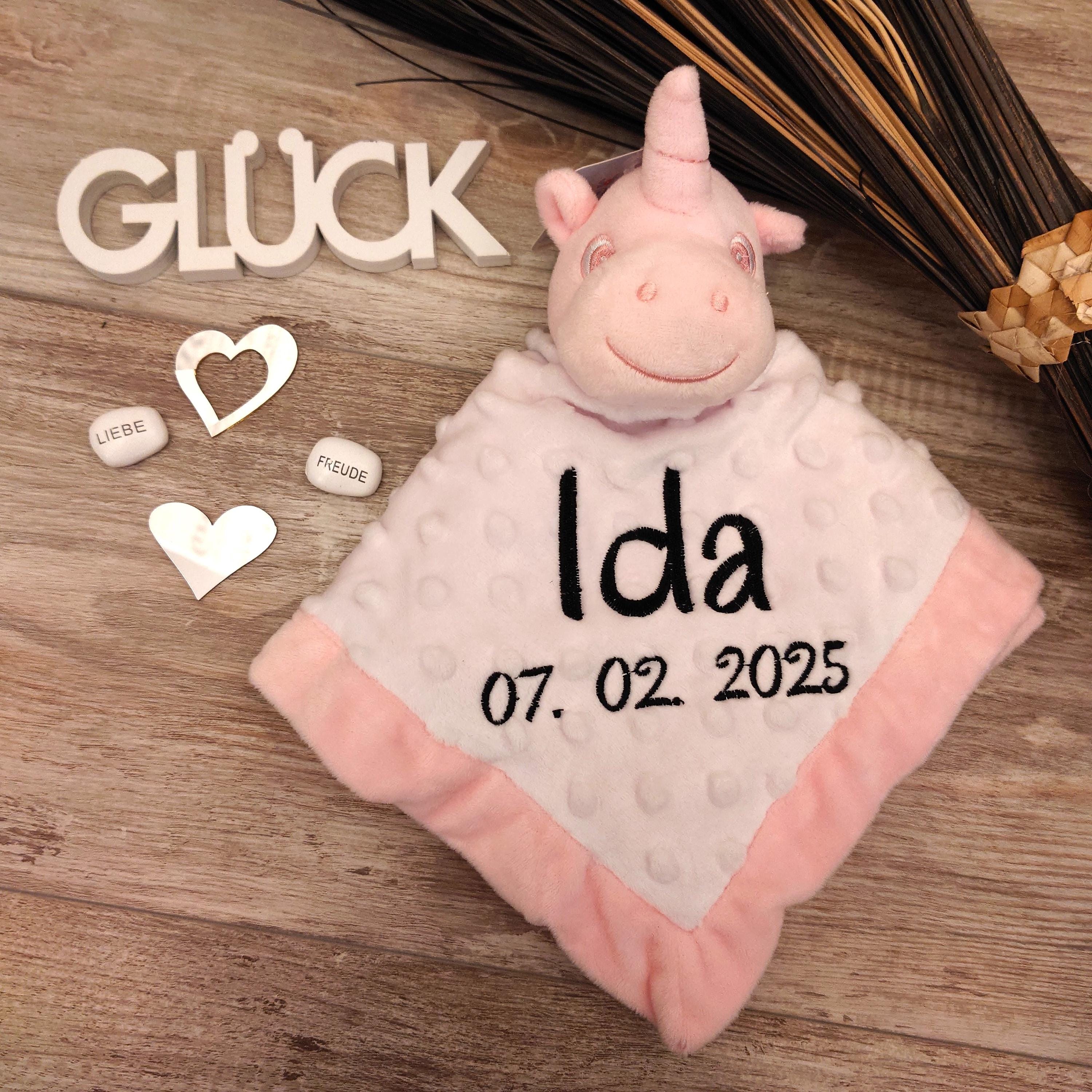 Peluche Licorne Rose Personnalisable – Doudou Avec Prénom Sur T-shirt – Idée Cadeau Enfant