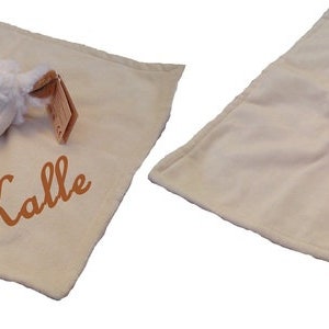 Baby comforter embroidered with name