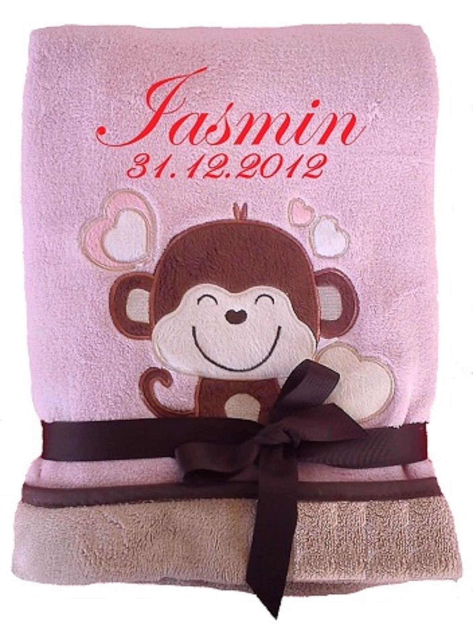 Cute Soft Baby Blanket With Names Embroidered Blanket Children Etsy