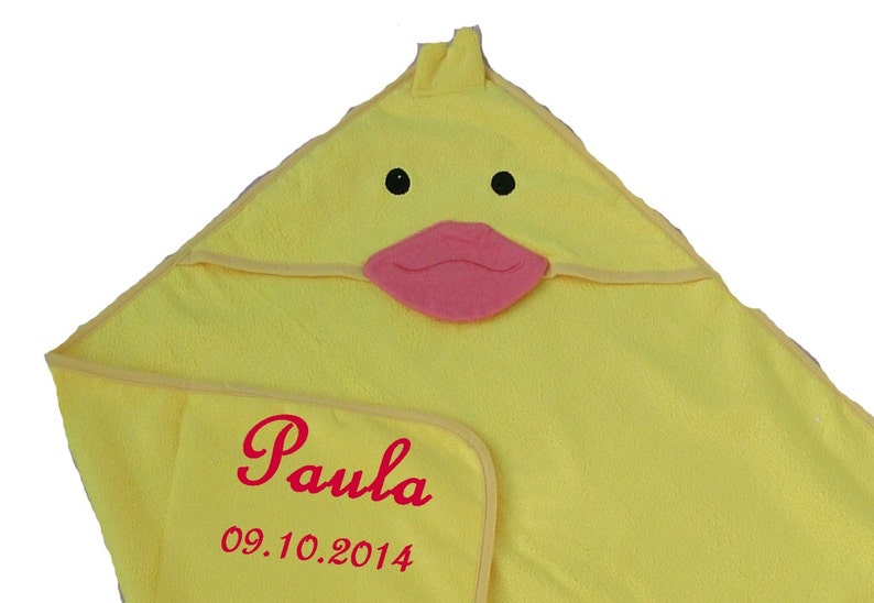 Baby Hooded Towel Funny Faces With Names Embroidered Hooded Etsy