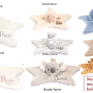 Baby cuddly blanket SELECTION embroidered with name personalized gift baptism birth many motifs colors cuddly blanket comforter image 9