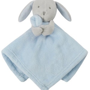 Doudou bébé lapin avec prénom brodé gris rose bleu clair naissance baptême cadeau doudou doudou personnalisation garçon fille garçon image 5