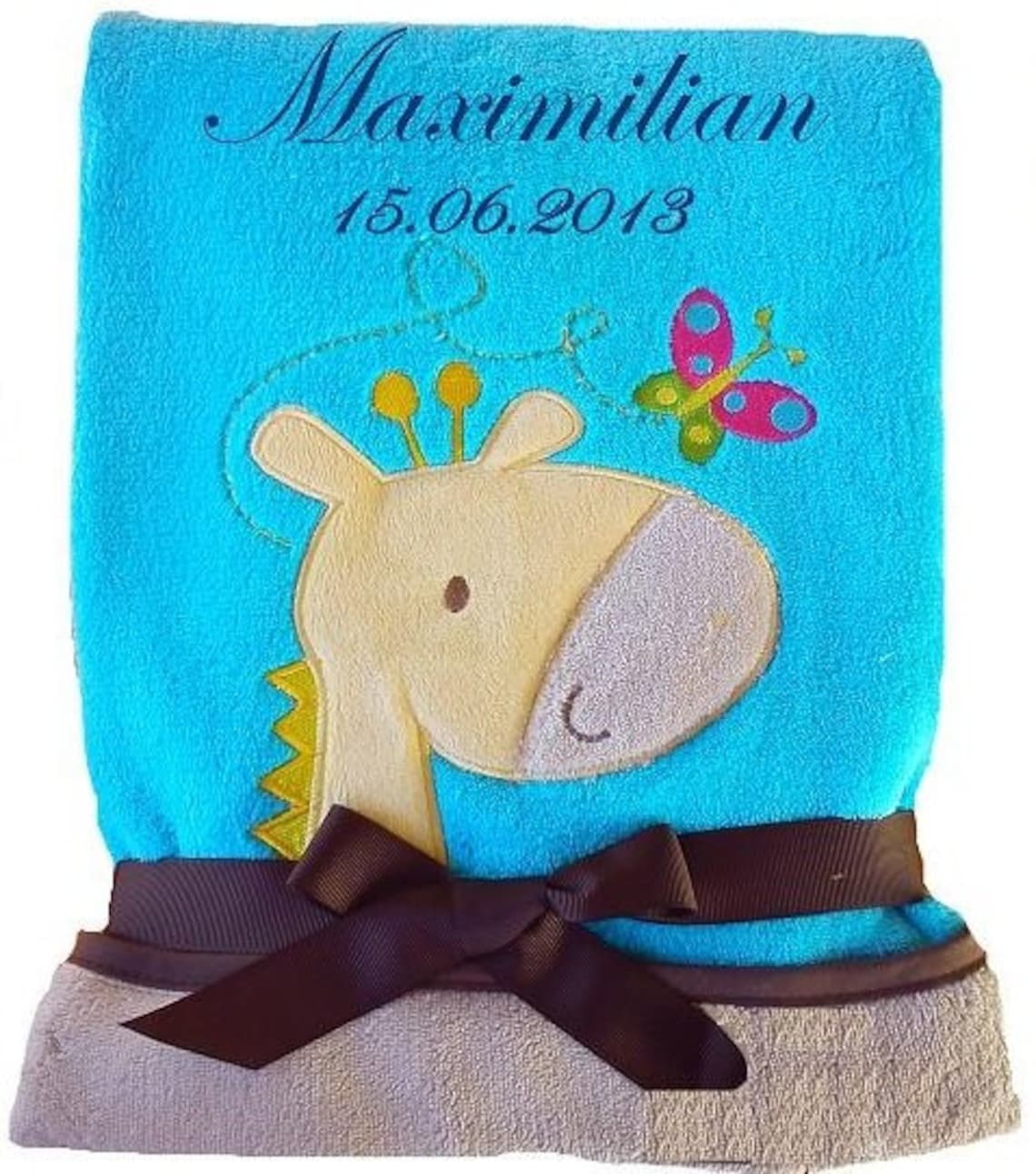 Cute Soft Baby Blanket With Names Embroidered Blanket Children Etsy