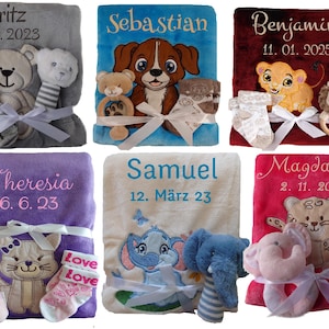 baby gift set, personalized gift baby, personalized baby blanket, gift baby boy, gift baby girl, couverture bébé personnalisée, baby gifts