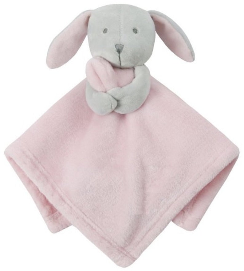 Doudou bébé lapin avec prénom brodé gris rose bleu clair naissance baptême cadeau doudou doudou personnalisation garçon fille garçon image 6