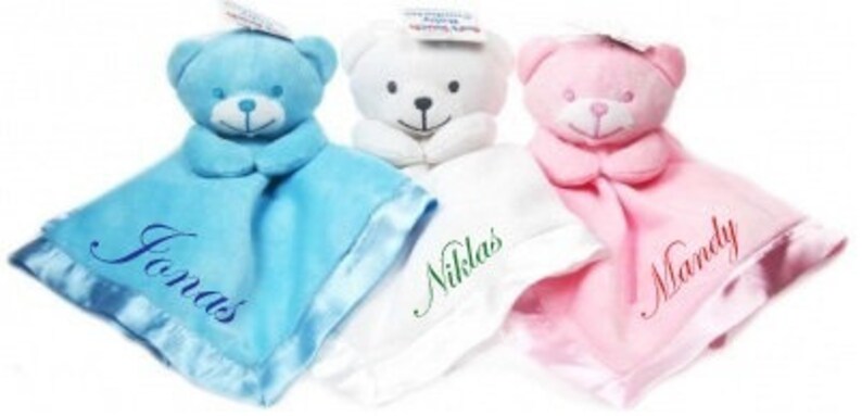 Baby cuddly blanket embroidered with name cuddly blanket image 1