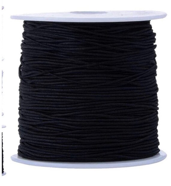 Elastic Cord, 1.0mm Cord, Black Elastic Cord, Bead String, Rainbow Cord 