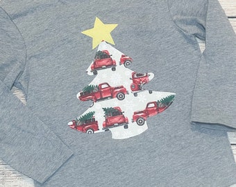 Boys Christmas shirt, Christmas tree shirt, Christmas shirt for boy, sample sale 4T