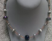 Metallic Lampwork Beaded Necklace