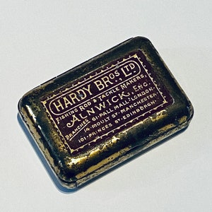 Small Vintage Hardy Bros Tin With Makers Details to Lid