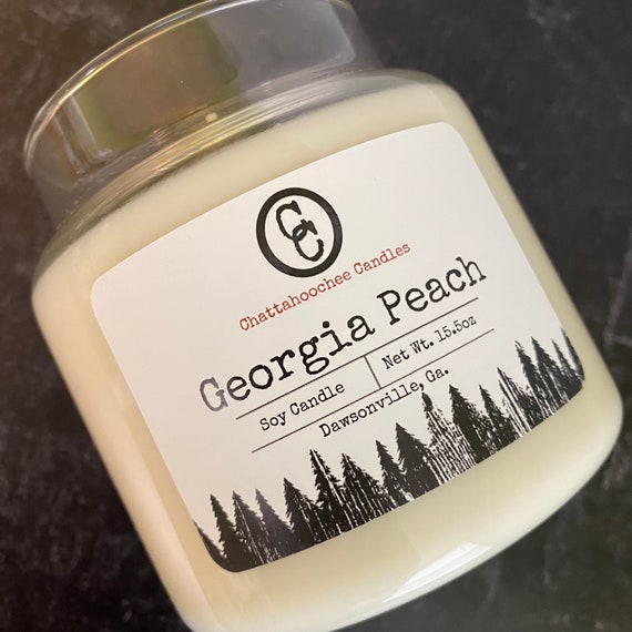 Georgia Peach- Scented 3 Wick Soy Candle, 15.5oz