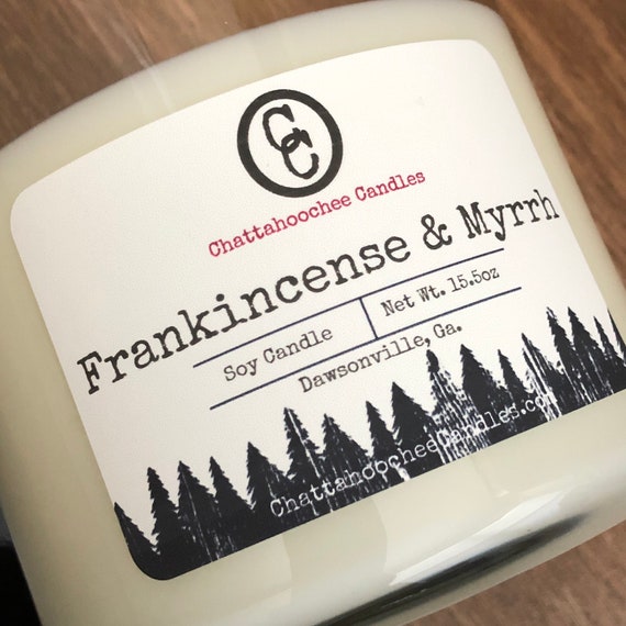 Frankincense & Myrrh- 3 Wick Scented Soy Candle
