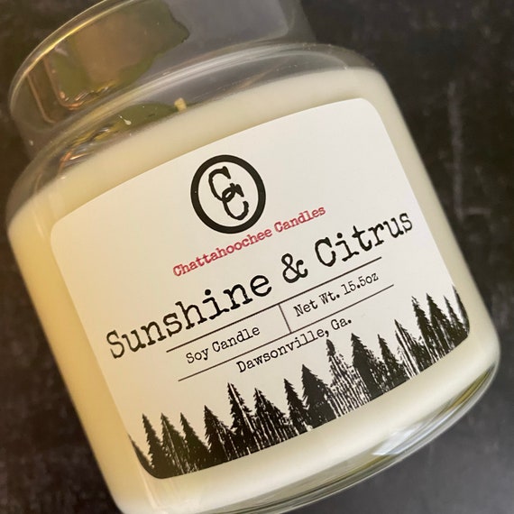 Sunshine & Citrus- 3 Wick Scented Soy Candle (15.5oz)