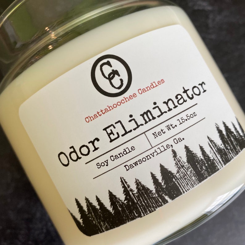 Fresh AF Odor Eliminator Pet Odor Eliminator Smoke Odor Eliminator 3 Wick Scented Soy Candle Fresh Linen Scent 15.5oz image 2