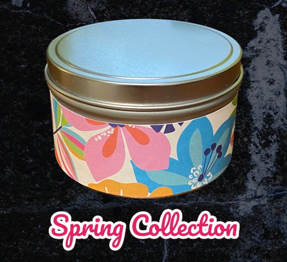 Spring Collection- Travel Tin Soy Candles | 8oz