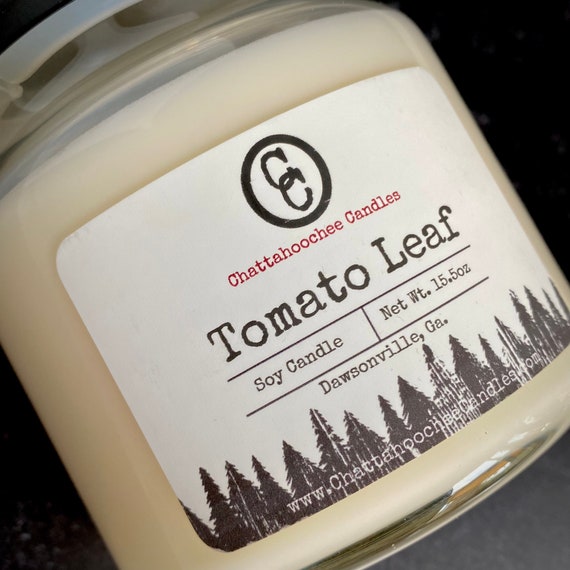 Tomato Leaf | 3 Wick Scented Soy Candle/ Large Soy Candle/ Coffee Table Candle | 15.5oz