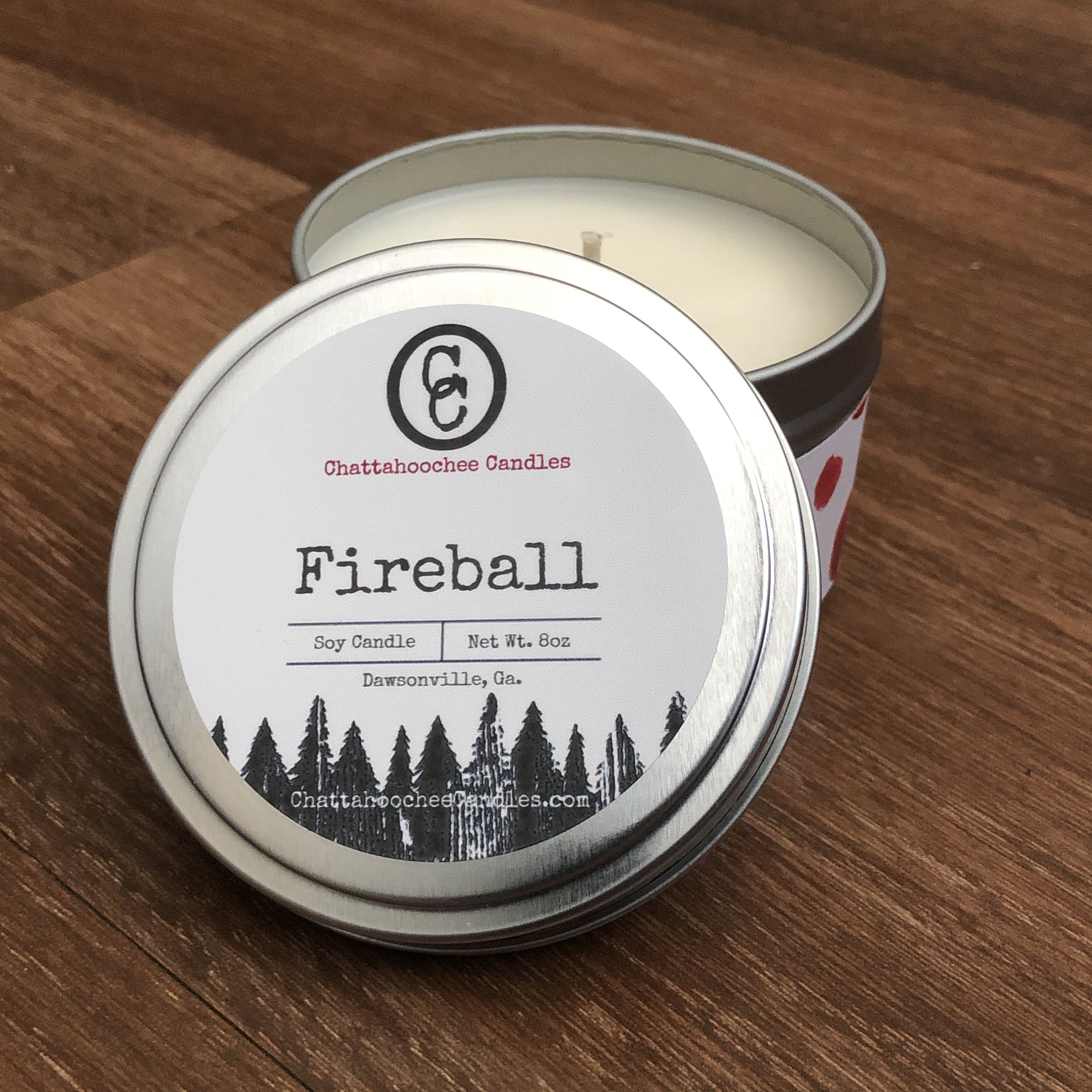 Fireball Scented Soy Candle 8oz Travel Tin