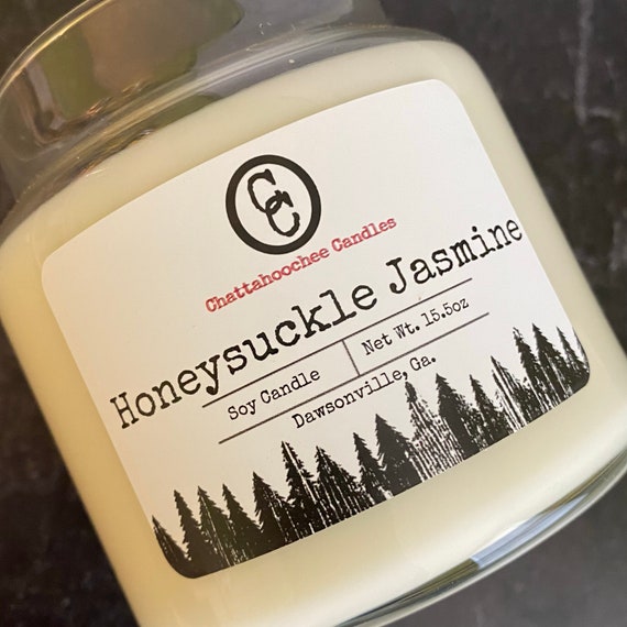 Honeysuckle Jasmine- 3 Wick Scented Soy Candle (15.5oz)