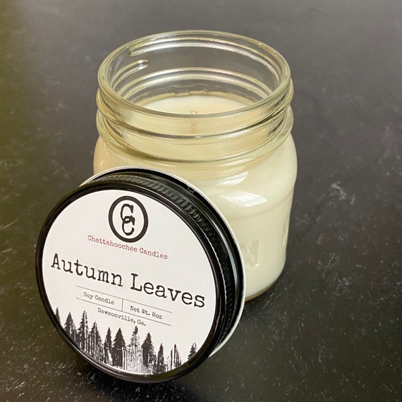 Autumn Leaves- Mason Jar Soy Candle, 8oz