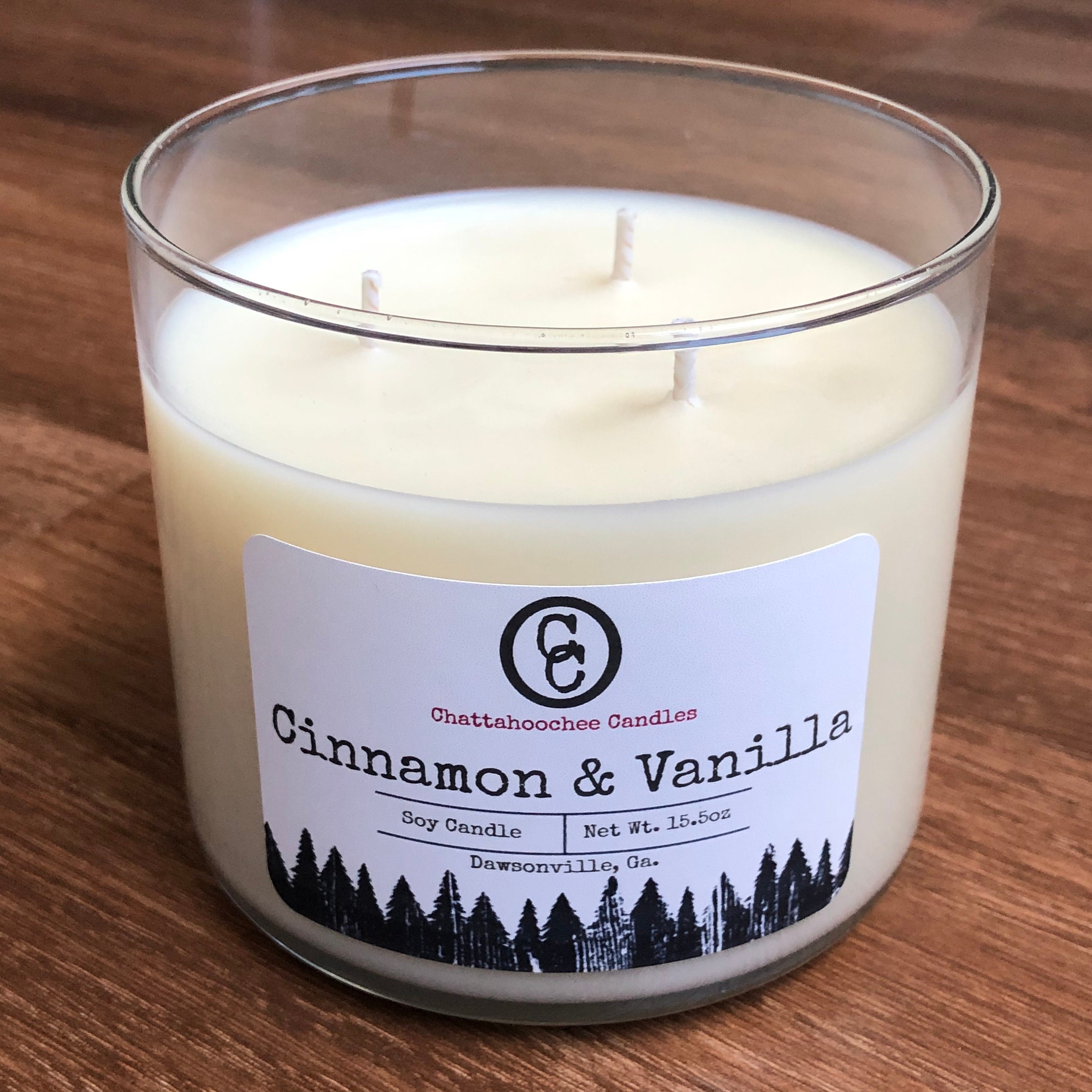 Cinnamon & Vanilla 3 Wick Scented Soy Candle Etsy UK