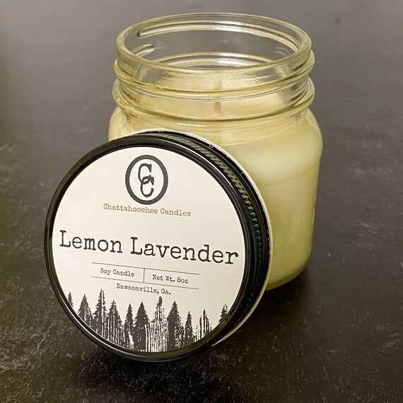 Lemon Lavender- Scented Soy Candle | 8oz