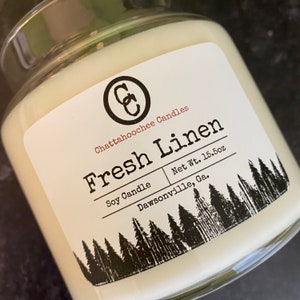 Fresh AF Odor Eliminator Pet Odor Eliminator Smoke Odor Eliminator 3 Wick Scented Soy Candle Fresh Linen Scent 15.5oz image 3