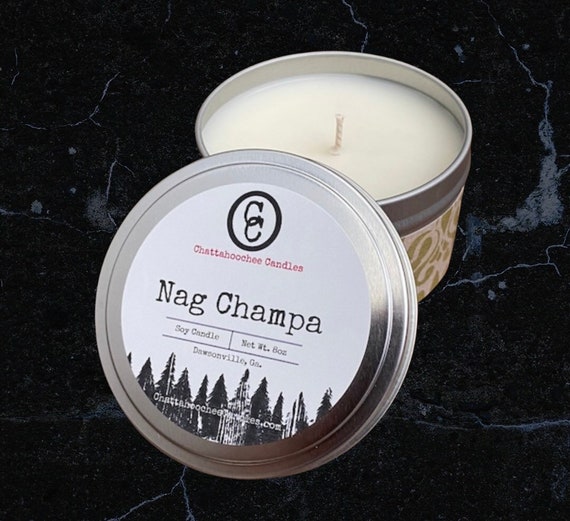 Nag Champa Scented 8oz Travel Tin Candle