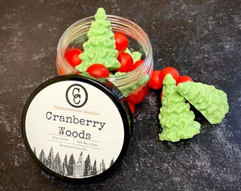 Cranberry Woods | Soy Wax Tarts, Christmas Tree Melts, Holiday Wax Melts, Holiday Melts, Festive Wax Melts | 2.5oz