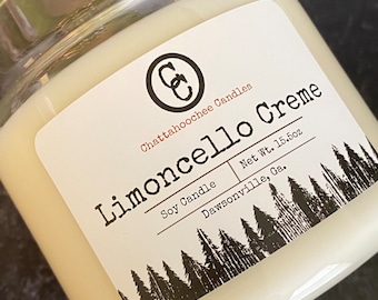 Limoncello Creme 3- Wick Scented Soy Candles | Limoncello | Lemon Scented | Citrus | Coffee Table Candle | Entryway Candle | Large | 15.5oz