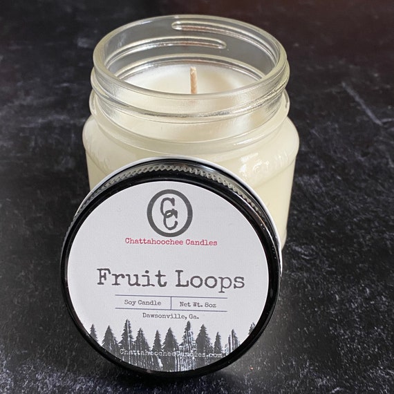 Fruit Loops- 8oz Mason Jar Soy Candle