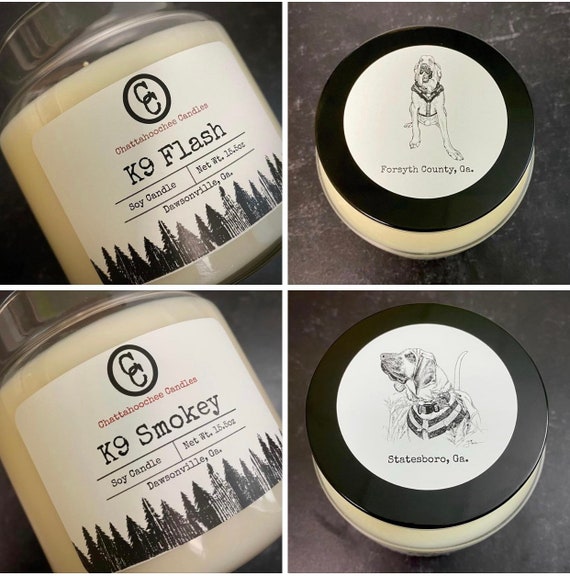 Ga Police K9 Candles - 3 Wick | Flash | Smokey| 15.5oz