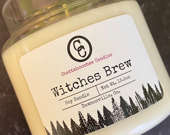 Witches Brew 3 Wick Soy Candle, Spooky Collection, Halloween Candles, Spooky Season, Scary Candles, Halloween Decor, 15.5oz