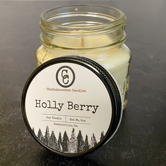 Holly Berry | Mason Jar Soy Candle | 8oz